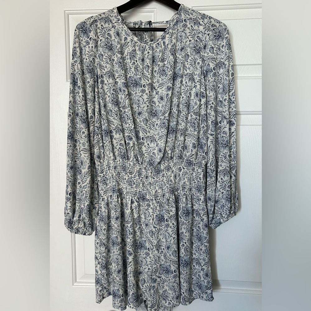 Splendid Blue Floral Jumpsuit